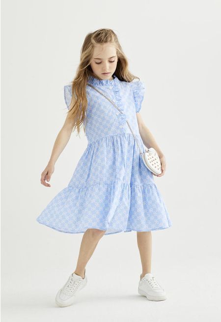 Ruffled Monogram Dress