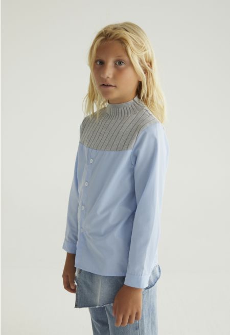 Knitted Neck Shirt