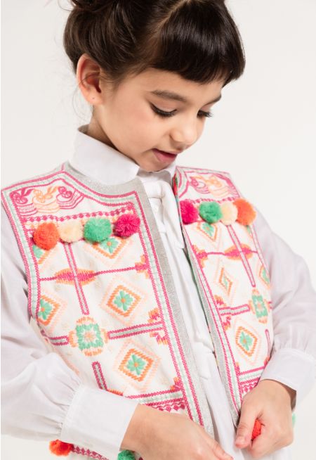 Multicolor Embroidered Gilet
