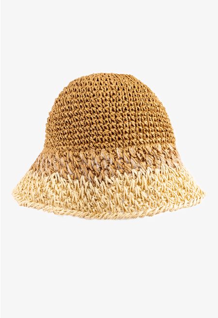 Twisted Straw Paper Bucket Hat