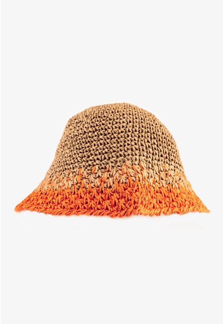 Twisted Straw Paper Bucket Hat
