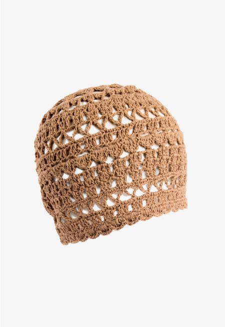 Solid Knitted Crochet Hat