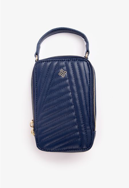 Quilted Top Handle Crossbody Bag