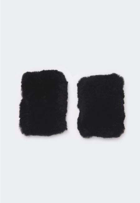 Faux Rabbit Hair Gloves