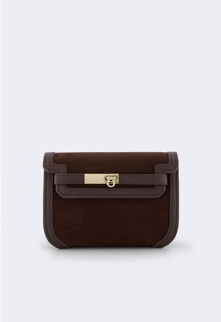 Suede Crossbody Bag
