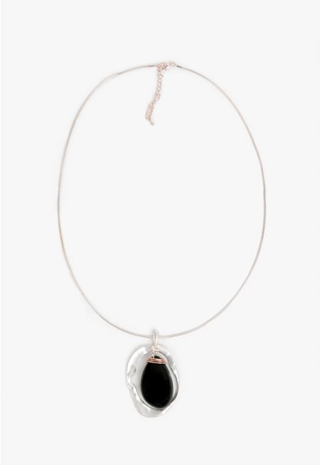Silver Abstract Necklace