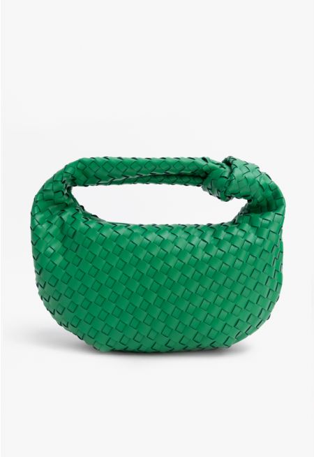 Classic Solid Woven Handbag