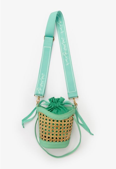 Iconic Woven Transparent Straw Bag