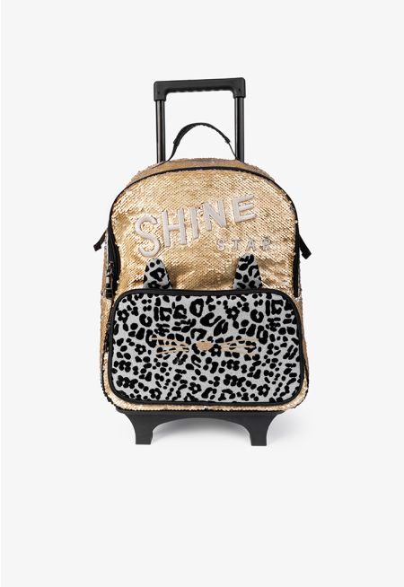 Sequin Rolling Backpack
