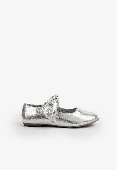 Ankle Bow Flat Strap Shoes