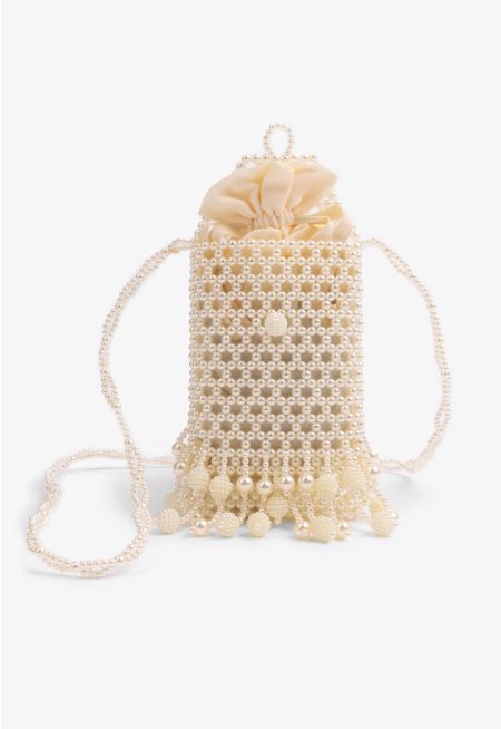 Beaded Mini Envelope Crossbody Bag