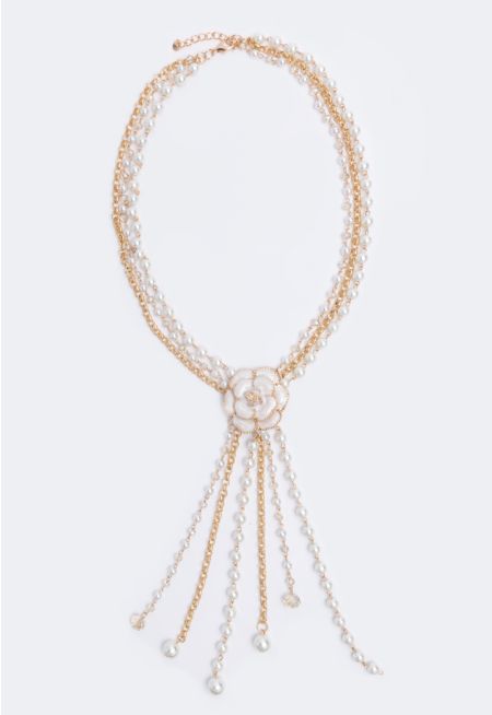 Opera Faux Pearls Necklace