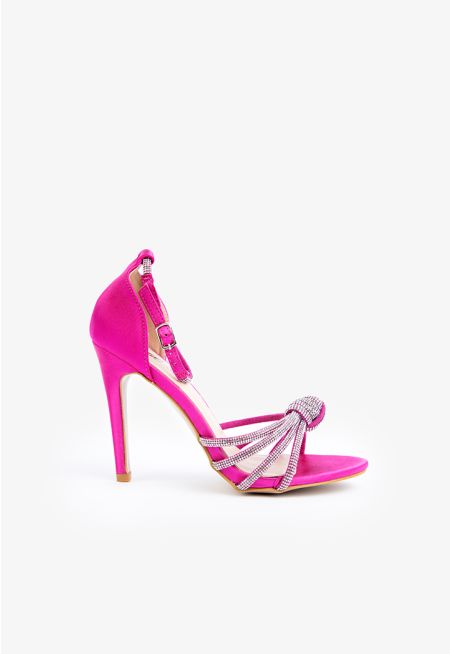 Iconic Crystal Embellished Knotted Heels