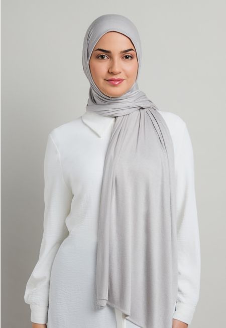 Half Solid Half Lurex Hijab