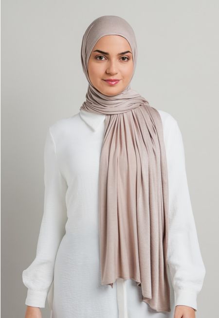 Half Solid Half Lurex Hijab