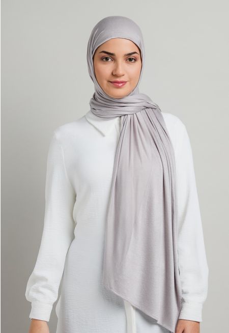 Half Solid Half Lurex Hijab