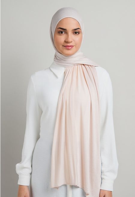 Half Solid Half Lurex Hijab