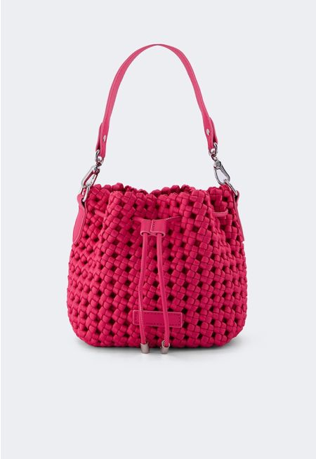 Satin Drawstrings Bucket Bag