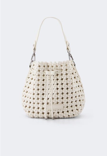 Satin Drawstrings Bucket Bag