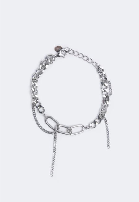 Slim Silver Chain Bracelet