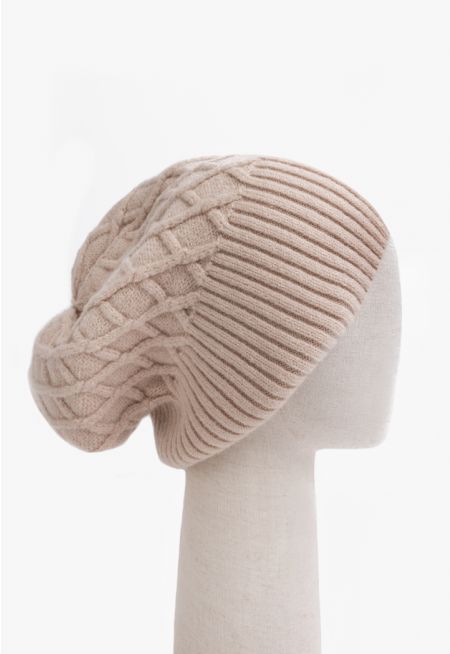 Knitted Patterned Beanie