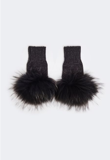 Faux Rabbit Hair Gloves