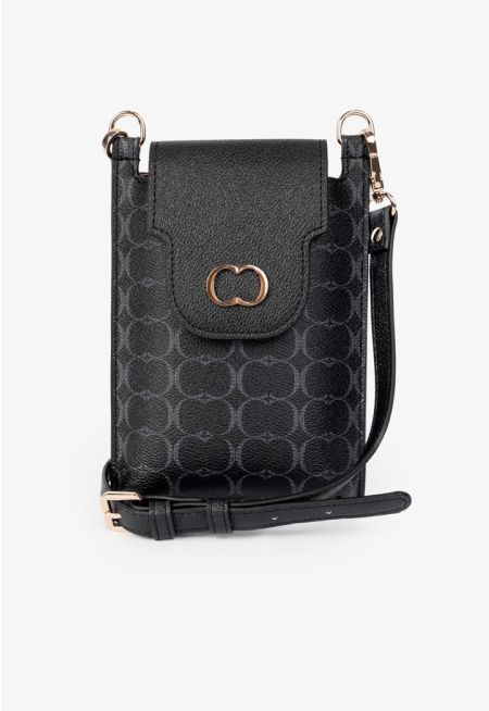 Printed Monogram Crossbody Bag