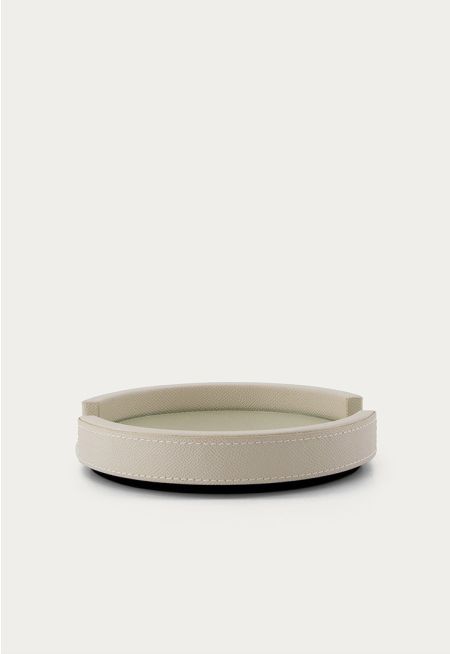 Wooden Tray With Leather Details