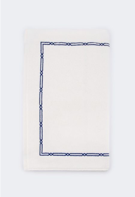 Bath Mat With Line Coffee Embroidery (50*90 Cm)