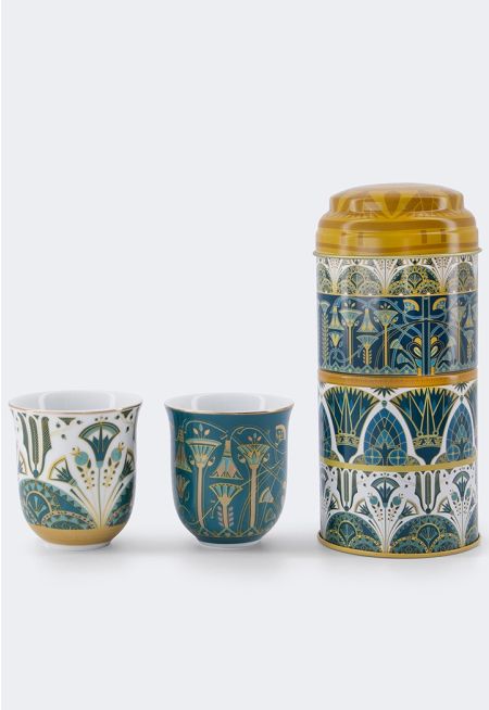 Bone China Tin Box With Espresso Cup Cup 90 ml (2 pcs)