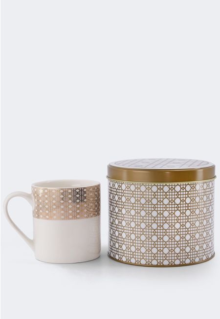 Bone China Tin Box With Mug