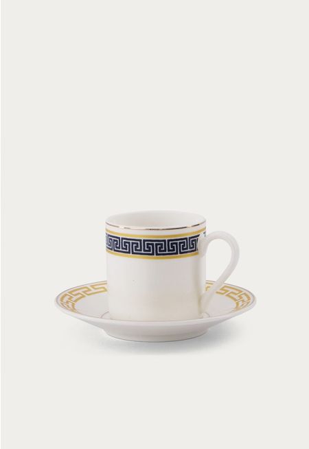 Turkish Coffee Cup & Saucer Set Of 6 Pcs
