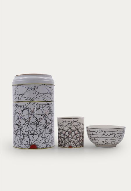 Tin box with Mug & Bowl