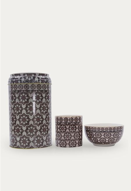 Tin box with Mug & Bowl