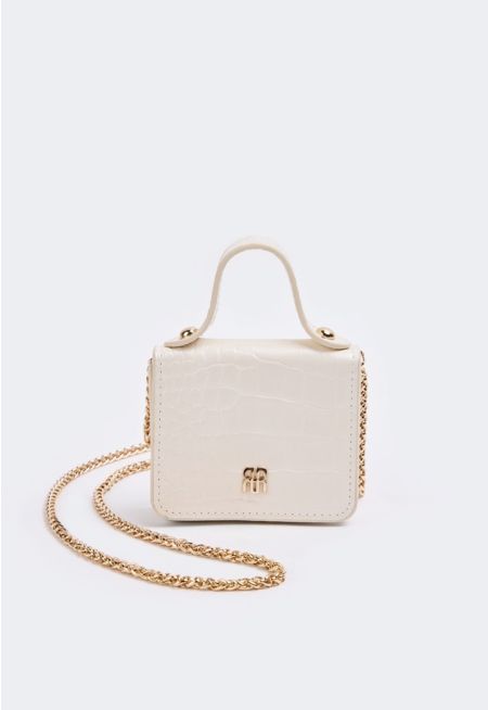 Metallic PU Leather Micro Crossbody bag