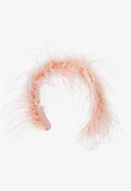 Vibrant Faux Feather Plain Headband