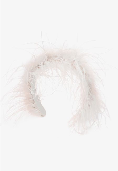 Vibrant Faux Feather Plain Headband