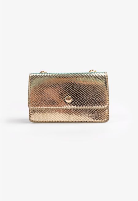 Metallic Gold Crossbody Bag