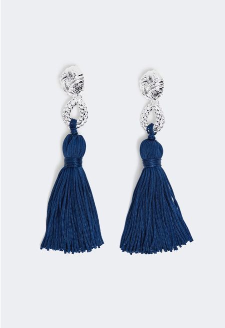 Hammered Tassel Earrings