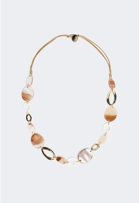 Metallic Marble Necklace