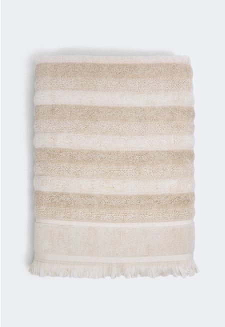 COTTON & LINEN WITH FRINGE BATH TOWEL