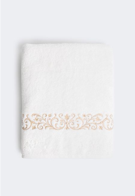 COTTON EMBROIDERED BATH TOWEL