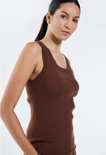 Basic Solid Ribbed Top