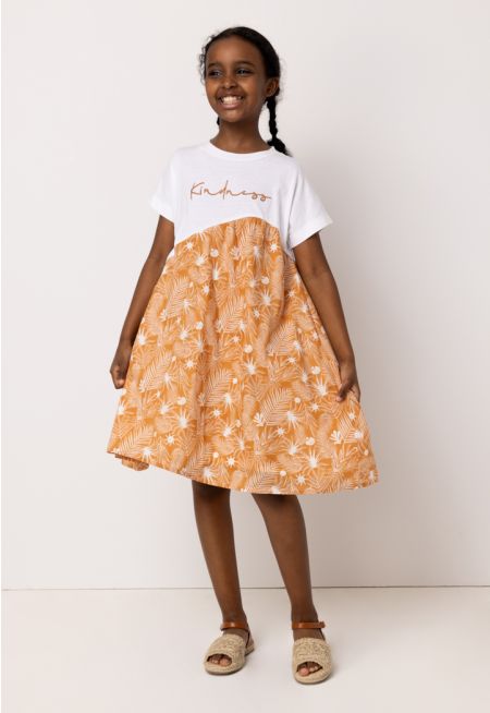 Printed Patterned T Shirt Dress