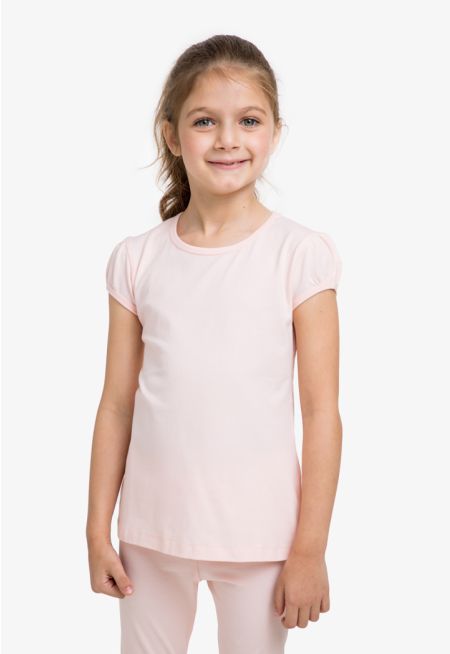 Bell Sleeves Solid T Shirt