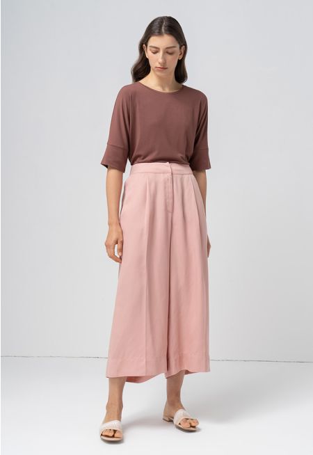Single Tone Straight Wide Legs Trouser