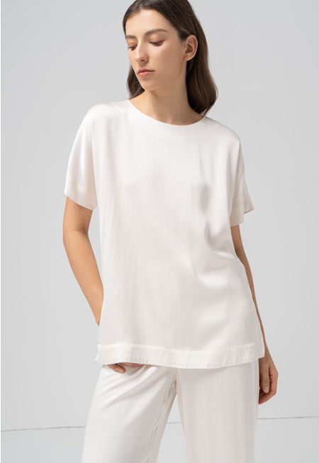 Oversized Short Sleeves Solid T-Shirt
