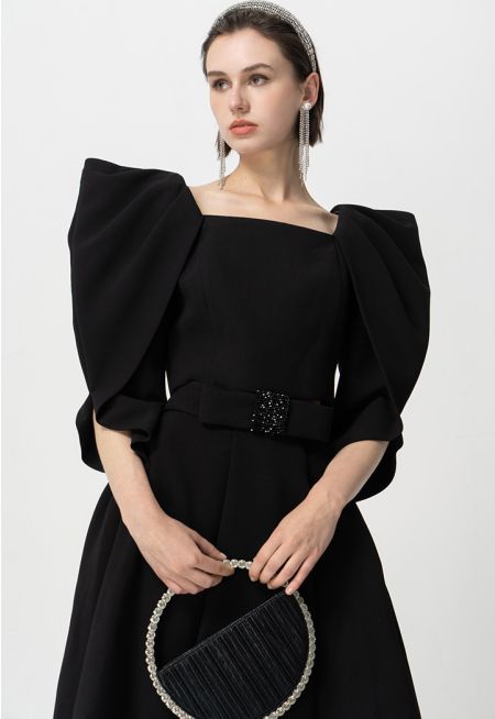 Square Neck Pleated Blouse