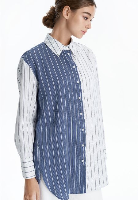 Classic Linen Striped Shirt -Sale