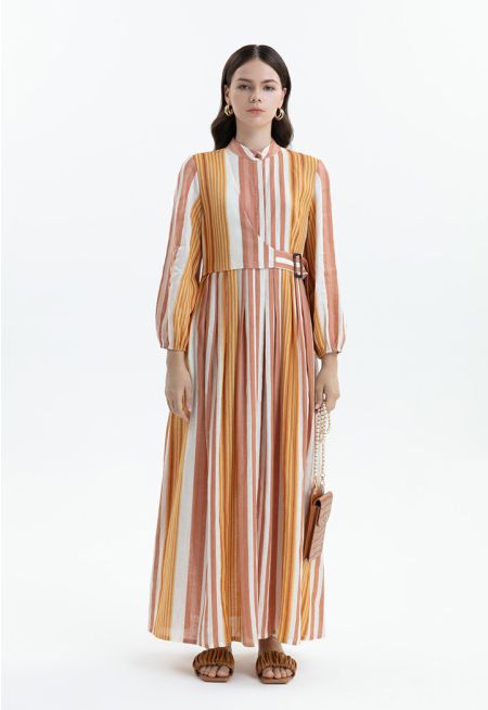 فستان ماكسي مخطط بالوان متعددة - عروض